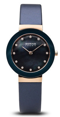 Bering Women's Ceramic Rose Gold Tone Stainless Steel/Satin Watch 11429-667