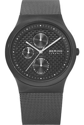 Bering Men's Chronograph Grey Ceramic Stainless Steel Watch 32139-222