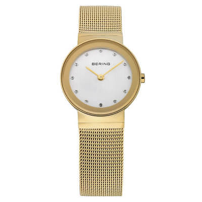 Bering 10126-334 Women's Classic Yellow Gold Mesh Bracelet Watch