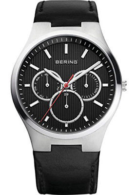 Bering Classic Mens Wristwatch Flat & light Chrono Stainless Steel Watch 13841-