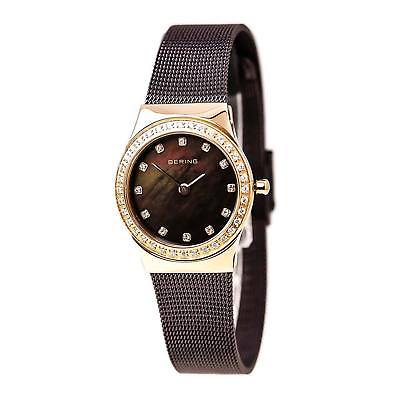 Bering 12426-262 Lady's Classic Brown MOP Dial Mesh Bracelet Watch