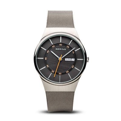 Bering Men's 39mm Steel Bracelet & Case Quartz Grey Dial Watch 12939-077