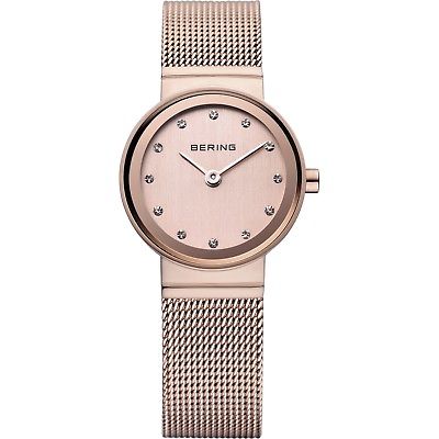 BRAND NEW BERING 10122-366 WOMEN'S ROSE GOLD STAINLESS 22MM CLASSIC WATCH NWT!!!