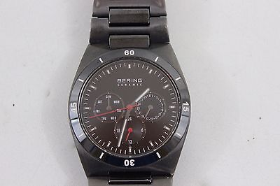 Bering Time 32341-792 Mens Black and Grey Multifunction Ceramic Watch