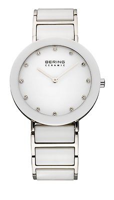 Bering Ceramic White-Tone Dial Stainless Steel Quartz Ladies Watch 11435-754