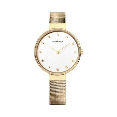 Bering Women's 34mm Steel Bracelet & Case Quartz Analog Watch 12034-334