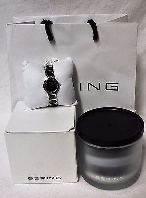 Bering Women's Ceramic Black Dial Silver Stainless Steel Watch 10725-742