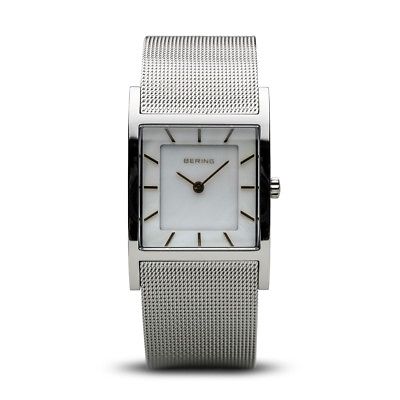 Bering Classic Square Mesh Stainless Steel Silver Tone Womens Watch 10426-010-S