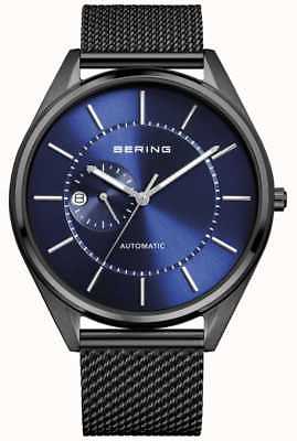 Bering Time 16243-227 Men's Automatic Blue Dial Mesh Stainless Steel Band Watch