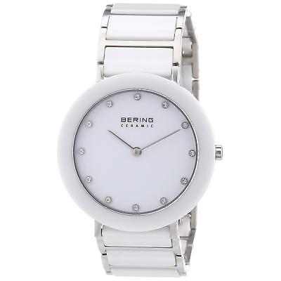 Bering Women's 35mm Two Tone Ceramic Band Steel Case Quartz Watch 11435-754
