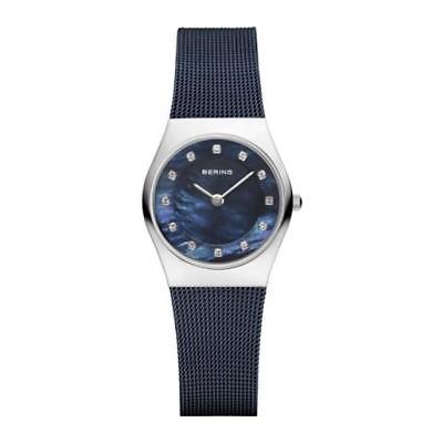 Bering Women's Classic 27mm Blue IP Steel Bracelet Quartz Watch 11927-307
