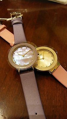 bering watch,stainless steel, sapphire and Swarovski crystal, satin band