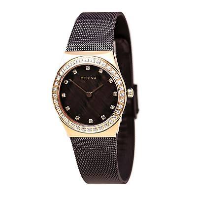 Bering 12430-262 Lady's Classic Brown Steel Mesh Bracelet Watch