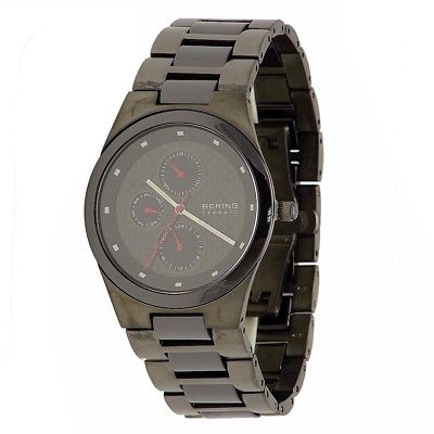 Bering Men's 32339-782 Stainless Steel Gunmetal/Ceramic Black Analog Watch