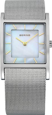 Bering Mother of Pearl Dial Mesh Stainless Steel Quartz Ladies Watch 10426-010