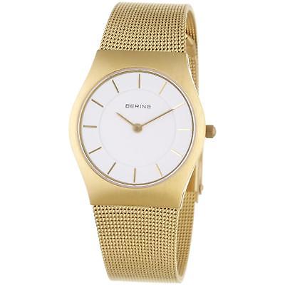 BERING WOMEN'S 30MM GOLD-TONE STEEL BRACELET & CASE QUARTZ WATCH 11930-334