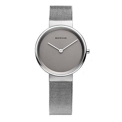 Bering Women's 31mm Grey Steel Bracelet & Case Quartz Analog Watch 14531-077