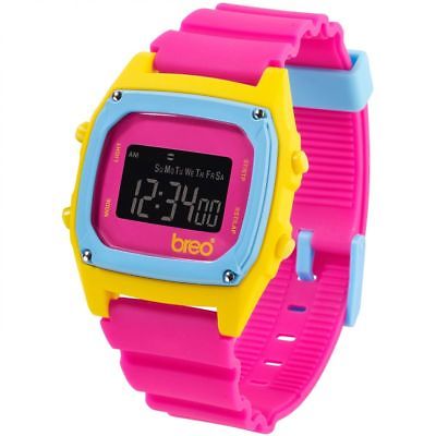 Breo Binary B-TI-BIN3-R Retro Unisex Digital Watch Pink / Yellow / Blue