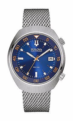 Bulova Accutron II Men's 96B232 Lobster UHF Blue Dial Mesh Bracelet 42.5mm Watch