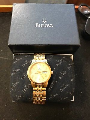 Watch Bulova Men Quartz Dial Chronograph Mens Bracelet Stainless Classic