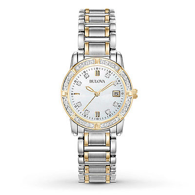 Bulova Women's 98R107 Diamond Accents Quartz Two Tone Dress Watch
