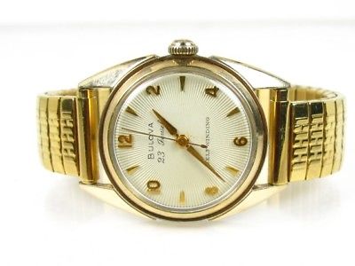 Vintage Gold Tone Bulova 23j Selfwinding Mens Watch