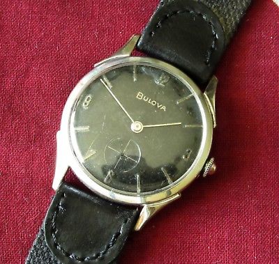 Vintage Bulova Men's Wristwatch 10BU 17 jewels 10K RGP case RUNS