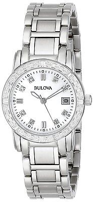 Bulova Women's 96R105 Diamond-Accented Silver Tone Stainless Steel Watch