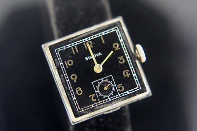 Vintage Bulova gold filled case 17 jewels, nice black dial