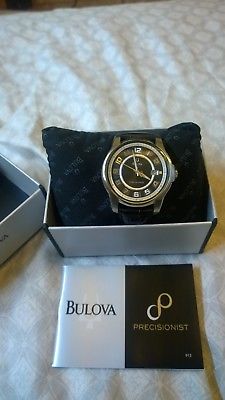 bulova precisionist mens watch 100% authentic no reserve $.99