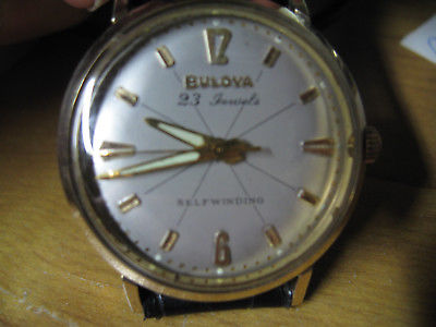 Vintage Bulova Mans Wristwatch 23 Jewels Self Winding