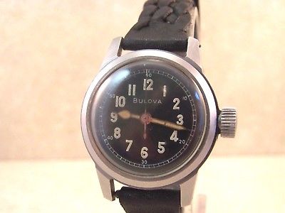 Vintage Bulova Military Watch Stock No.10BNCH with Hack Set Ser. No. 22726