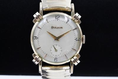 1954 VINTAGE BULOVA 17J 10BT RUNNING KNOTTED LUG MENS WRISTWATCH