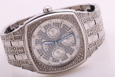 Bulova Men's Swarovski Crystal Day Date Multifunction Watch C876965 96C002