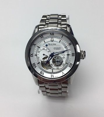 BULOVA 96A118 Man's Watch 21 Jewel Automatic Self Winding Stainless Steel