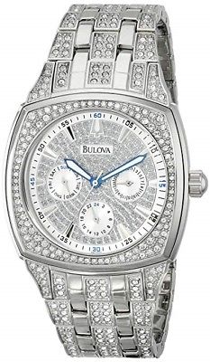 Slightly used Bulova Men's Watch Crystals Collection 96C002 412 Crystals