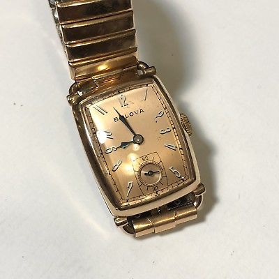 Vintage Bulova 17 Jewels Rose Gold Filled Wrist Watch