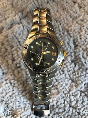 BULOVA MENS CHRONOGRAPH MARINE STAR WATCH SILVER/GOLD