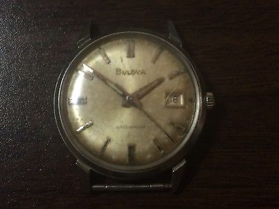 Vintage 1966 1967 Men's Bulova Date King Mechanical Date Watch - Working