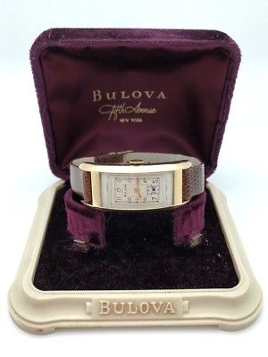 RARE 1930's BULOVA CURVEX Extra Large 52mm in BOX 10K Gold Filled JUST SERVICED