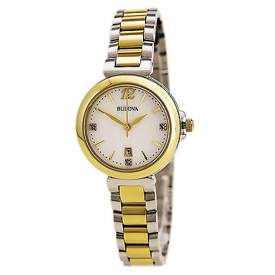Bulova Women's 98P142 Diamond Gallery Quartz Two Tone Stainless Steel 30mm Watch
