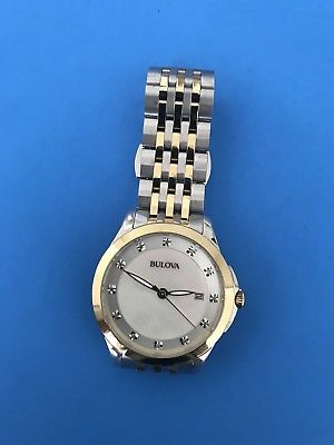 Bulova Women's Quartz Stainless Steel Dress Watch, Color:Two Tone (Model: 98P161